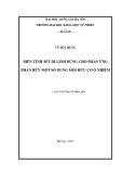 Luận văn Thạc sĩ Khoa học: Biến tính sét Di Linh dùng cho phản ứng phân hủy một số dung môi hữu cơ ô nhiễm