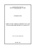 Luận văn Thạc sĩ Khoa học: Nghiên cứu thực nghiệm quá trình phát xung laser ngắn bằng khóa-mode thụ động của laser Nd:YVO4