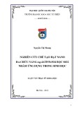 Tóm tắt luận văn Thạc sĩ Khoa học: Nghiên cứu chế tạo hạt nano đa chức năng Ag 4ATP/Fe3O4 bọc SiO2 nhằm ứng dụng trong sinh học