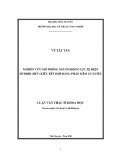 Luận văn Thạc sĩ Khoa học: Nghiên cứu mô phỏng nguồn động lực xe điện hybrid (HEV) kiểu kết hợp bằng phần mềm GT- SUITE