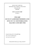 Khóa luận tốt nghiệp đại học: Tổng hợp dẫn xuất 3,4- dihydropyrimidine-2-one dùng xúc tác montmorillonite trao đổi cation biến tính