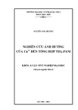 Khóa luận tốt nghiệp: Nghiên cứu ảnh hưởng của Cu2+ đến tổng hợp TiO2-PANi