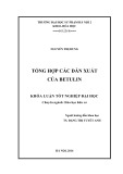 Khóa luận tốt nghiệp đại học: Tổng hợp các dẫn xuất của betulin