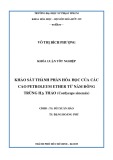 Khóa luận tốt nghiệp đại học: Khảo sát thành phần hóa học của các cao Petroleum Ether từ nấm đông trùng hạ thảo (Cordyceps sinensis)