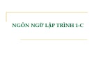 Bài giảng Ngôn ngữ lập trình 1-C