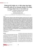 Đánh giá độ chính xác và khả năng ứng dụng của phần mềm hỗ trợ khoanh đường Z tự động sử dụng thuật toán trí tuệ nhân tạo