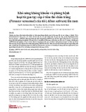 Khả năng kháng khuẩn và phòng bệnh hoại tử gan tụy cấp ở tôm thẻ chân trắng (Penaeus vannamei) của tỏi (Allum sativum) lên men