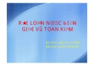 Bài giảng Rối loạn nước điện giải và toan kiềm