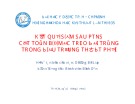 Bài giảng Kết quả sớm sau phẫu thuật nội soi cắt toàn bộ mạc treo đại tràng trong điều trị ung thư đại tràng phải