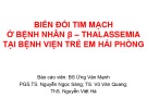 Bài giảng Biến đổi tim mạch ở bệnh nhân β–thalassemia tại bệnh viện trẻ em Hải Phòng