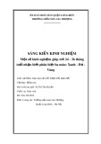 Sáng kiến kinh nghiệm Mầm non: Một số kinh nghiệm giúp trẻ 24 - 36 tháng tuổi nhận biết phân biệt ba màu: Xanh - Đỏ - Vàng