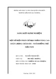 Sáng kiến kinh nghiệm Mầm non: Một số biện pháp chỉ đạo nhằm nâng cao chất lượng chăm sóc, nuôi dưỡng trẻ tại trường mầm non Phương Trung II