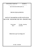 Tóm tắt Luận văn Thạc sĩ Tài chính Ngân hàng: Quản lý chi thường xuyên ngân sách nhà nước thành phố Việt Tri - tỉnh Phú Thọ
