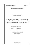 Tóm tắt Luận văn Thạc sĩ Quản lý công: Năng lực công chức các cơ quan chuyên môn thuộc Ủy ban nhân dân huyện Yên Phong, tỉnh Bắc Ninh