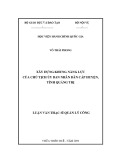 Luận văn Thạc sĩ Quản lý công: Xây dựng khung năng lực của chủ tịch Ủy ban nhân dân cấp huyện, tỉnh Quảng Trị