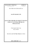 Tóm tắt Luận văn Thạc sĩ Quản lý công: Quản lý nhà nước đối với vốn đầu tư xây dựng cơ bản (từ nguồn ODA) trên địa bàn tỉnh Quảng Trị