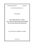 Luận văn Thạc sĩ Tài chính Ngân hàng: Phát triển tín dụng cá nhân tại Ngân hàng Thương mại Trách nhiệm hữu hạn Một thành viên Đại Dương