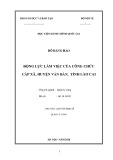 Tóm tắt Luận văn Thạc sĩ Quản lý công: Động lực làm việc của công chức cấp xã huyện Văn Bàn, tỉnh Lào Cai