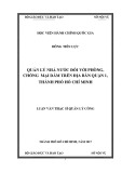 Luận văn Thạc sĩ Quản lý công: Quản lý nhà nƣớc đối với phòng, chống mại dâm trên địa bàn Quận 1, Thành phố Hồ Chí Minh