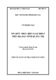 Tóm tắt Luận văn Thạc sĩ Quản lý công: Tổ chức thực hiện Luật BHYT trên địa bàn tỉnh Quảng Trị