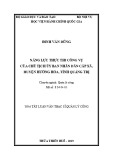 Tóm tắt Luận văn Thạc sĩ Quản lý công: Năng lực thực thi công vụ của Chủ tịch Ủy ban nhân dân cấp xã, huyện Hướng Hóa, tỉnh Quảng Trị