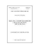 Luận văn Thạc sĩ Quản lý công: Năng lực cán bộ Ủy ban nhân dân cấp xã, huyện Sơn Hà, tỉnh Quảng Ngãi