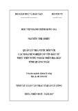 Tóm tắt Luận văn Thạc sĩ Quản lý công: Quản lý nhà nước đối với các doanh nghiệp có vốn đầu tư trực tiếp nước ngoài trên địa bàn tỉnh Quảng Ngãi