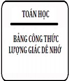 Bảng công thức lượng giác dễ nhớ