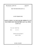 Tóm tắt Luận văn Thạc sĩ Quản lý công: Chất lượng văn bản hành chính của UBND thành phố Lào Cai, tỉnh Lào Cai