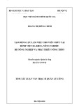 Tóm tắt Luận văn Thạc sĩ Quản lý công: Tạo động lực làm việc cho viên chức tại Bệnh viện Đa khoa Nông nghiệp, Bộ Nông nghiệp và Phát triển Nông thôn