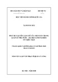 Tóm tắt Luận văn Thạc sĩ Luật Hiến pháp và Luật Hành chính: Phát huy quyền làm chủ của nhân dân trong quản lý nhà nước – Bài học kinh nghiệm từ triều Trần