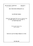 Tóm tắt Luận văn Thạc sĩ Quản lý công: Năng lực biên dịch viên tại các Trung tâm Lưu trữ quốc gia, Cục Văn thư và Lưu trữ nhà nước