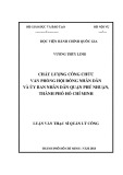 Luận văn Thạc sĩ Quản lý công: Chất lượng công chức Văn phòng Hội đồng nhân dân và Ủy ban nhân dân quận Phú Nhuận, Thành phố Hồ Chí Minh