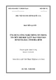 Tóm tắt Luận văn Thạc sĩ Quản lý công: Ứng dụng công nghệ thông tin trong tổ chức hội họp tại Uỷ ban nhân dân huyện Đà Bắc, tỉnh Hòa Bình