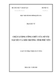 Luận văn Thạc sĩ Quản lý công: Chất lượng công chức của Sở Tài nguyên và Môi trường, tỉnh phú Yên