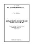 Tóm tắt Luận văn Thạc sĩ Quản lý công: Thu hút nguồn nhân lực chất lượng cao trong các cơ quan chuyên môn thuộc Ủy ban nhân dân tỉnh Phú Yên