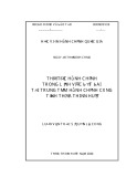 Luận văn Thạc sĩ Quản lý công: Thủ tục hành chính trong lĩnh vực đất đai tại Trung tâm Hành chính công tỉnh Thừa Thiên Huế