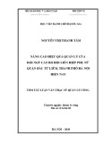 Tóm tắt Luận văn Thạc sĩ Quản lý công: Nâng cao hiệu quả quản lý của đội ngũ cán bộ Hội Liên hiệp phụ nữ quận Bắc Từ Liêm, thành phố Hà Nội hiện nay