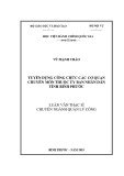 Luận văn Thạc sĩ Quản lý công: Tuyển dụng công chức các cơ quan chuyên môn thuộc Ủy ban nhân dân tỉnh Bình Phước