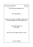 Tóm tắt Luận văn Thạc sĩ Quản lý công: Năng lực công chức Văn phòng - Thống kê cấp xã ở huyện Thường Tín, thành phố Hà Nội