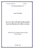 Tóm tắt Luận văn Thạc sĩ Quản lý công: Quản lý nhà nước đối với hoạt động báo chí trên địa bàn tỉnh Cao Bằng