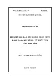 Luận văn Thạc sĩ Quản lý công: Thể chế đào tạo, bồi dưỡng công chức lãnh đạo cấp phòng - từ thực tiễn tỉnh Ninh Bình