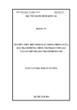 Luận văn Thạc sĩ Quản lý công: Tổ chức thực hiện pháp luật trong phòng ngừa, đấu tranh phòng chống tội phạm cướp giật tài sản trên địa bàn thành phố Hà Nội