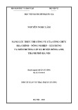 Tóm tắt Luận văn Thạc sĩ Quản lý công: Năng lực thực thi công vụ của công chức Địa chính – nông nghiệp – xây dựng và môi trường cấp xã huyện Đông Anh, thành phố Hà Nội