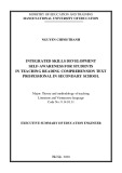 Executive summary of Education engineer: Integrated skills development self-awareness for students in teaching reading comprehension text professional in secondary school