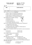 Đề kiểm tra 1 tiết học kì 2 môn Vật lý lớp 6 có đáp án - THCS&THPT Võ Nguyên Giáp