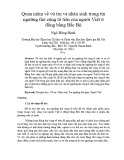 Quan niệm về vũ trụ và nhân sinh trong tín ngưỡng thờ cúng tổ tiên của người Việt ở đồng bằng Bắc Bộ