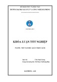 Khóa luận tốt nghiệp Việt Nam học: Xây dựng chương trình du lịch trải nghiệm sông nước miền Tây dành cho đối tượng khách văn phòng của Hải Phòng