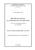 Luận văn Thạc sĩ Khoa học vật chất: Biểu diễn bất khả quy của nhóm đối xứng SU(2) biến dạng