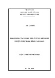 Luận án Tiến sĩ Nhân học: Hôn nhân của người Tày ở vùng biên giới huyện Phục Hòa, tỉnh Cao Bằng